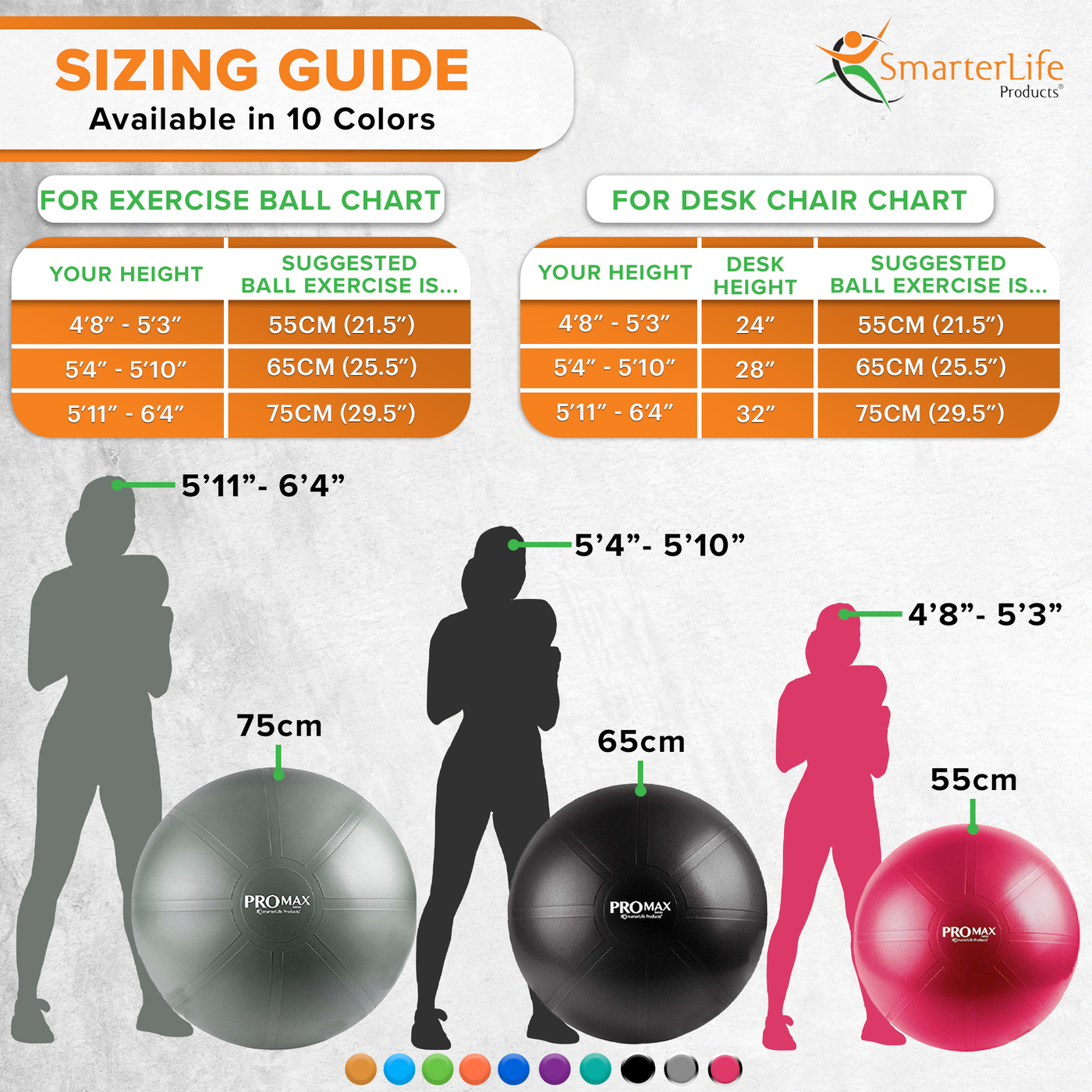 PRO MAX Series Exercise Ball by SmarterLife