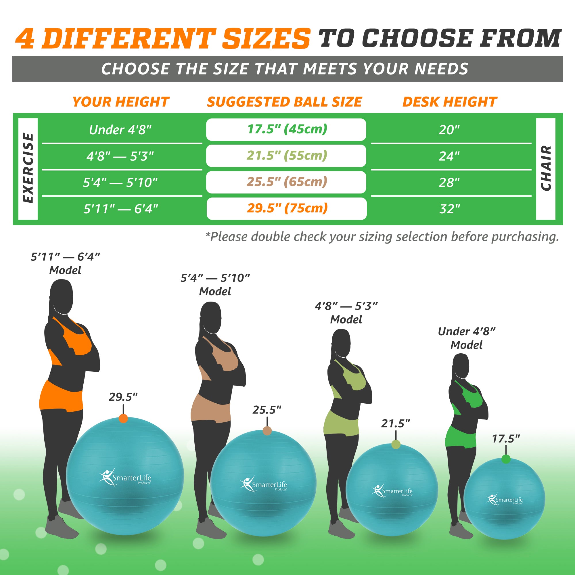 Exercise Ball Table Premium Exercise Ball - SmarterLife Products | SmarterLife Products LLC