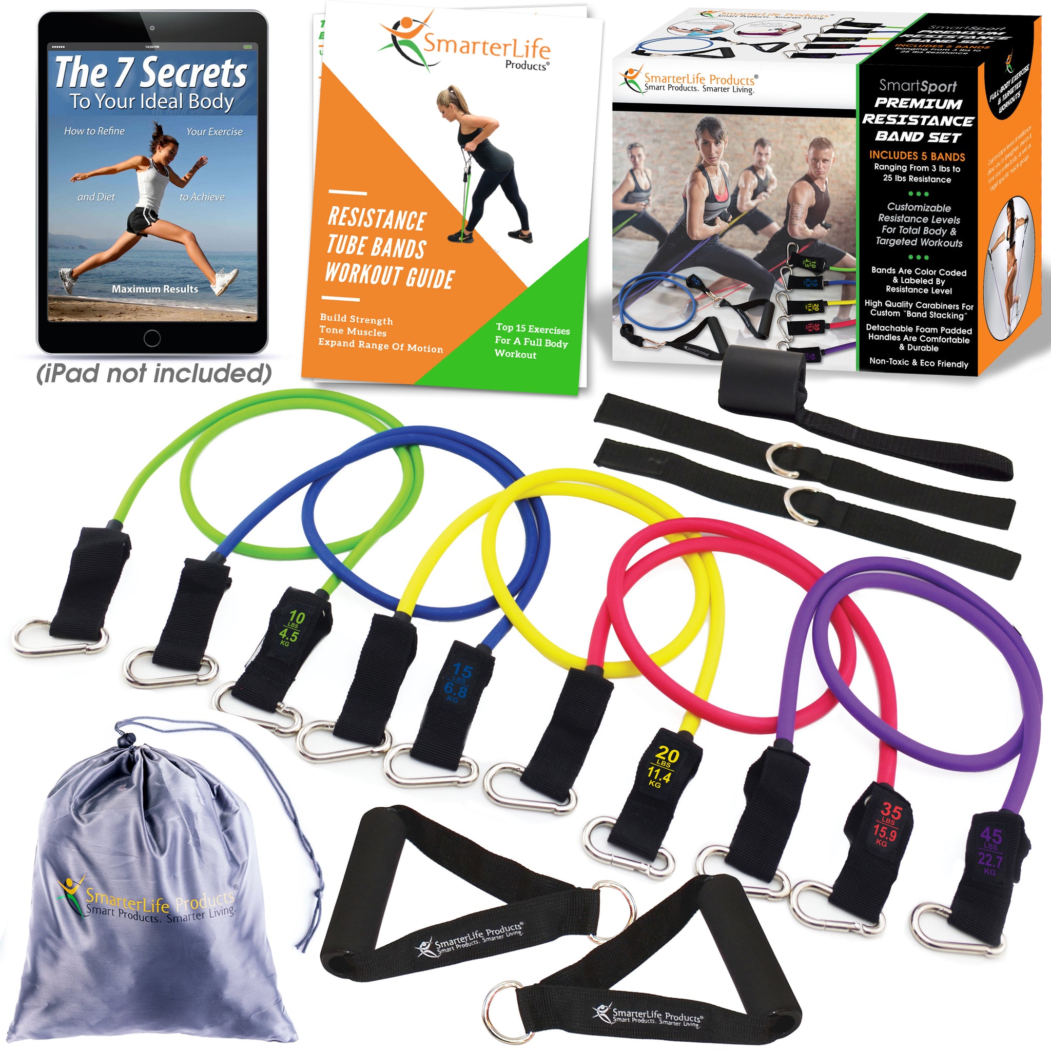 Weerstandsband in verschillende sterktes - trainingsband | gymnastiekband | weerstandsbanden | (complete set) - fitnessband Weerstandsband in verschillende sterktes - trainingsband | gymnastiekband | weerstandsbanden | (complete set) - fitnessband